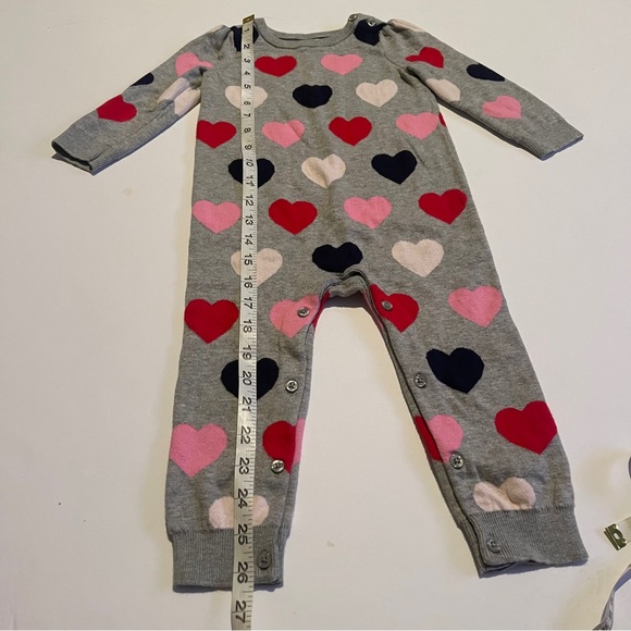 Baby Gap Heart Print One Piece Knit Sweater Size 18-24 months - Picture 6 of 7